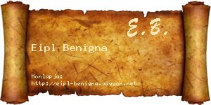 Eipl Benigna névjegykártya